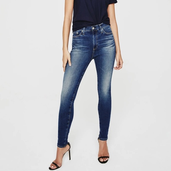 nwt AG Adriano Goldschmied Mila Super High Rise Skinny Jeans Cigarette Leg 27 - Picture 1 of 16